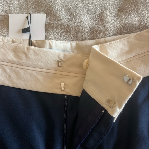 NWT Zara Contrast Waist Straight Leg Pants - Picture 5 of 7